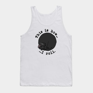 Rolling Cat - Black Tank Top